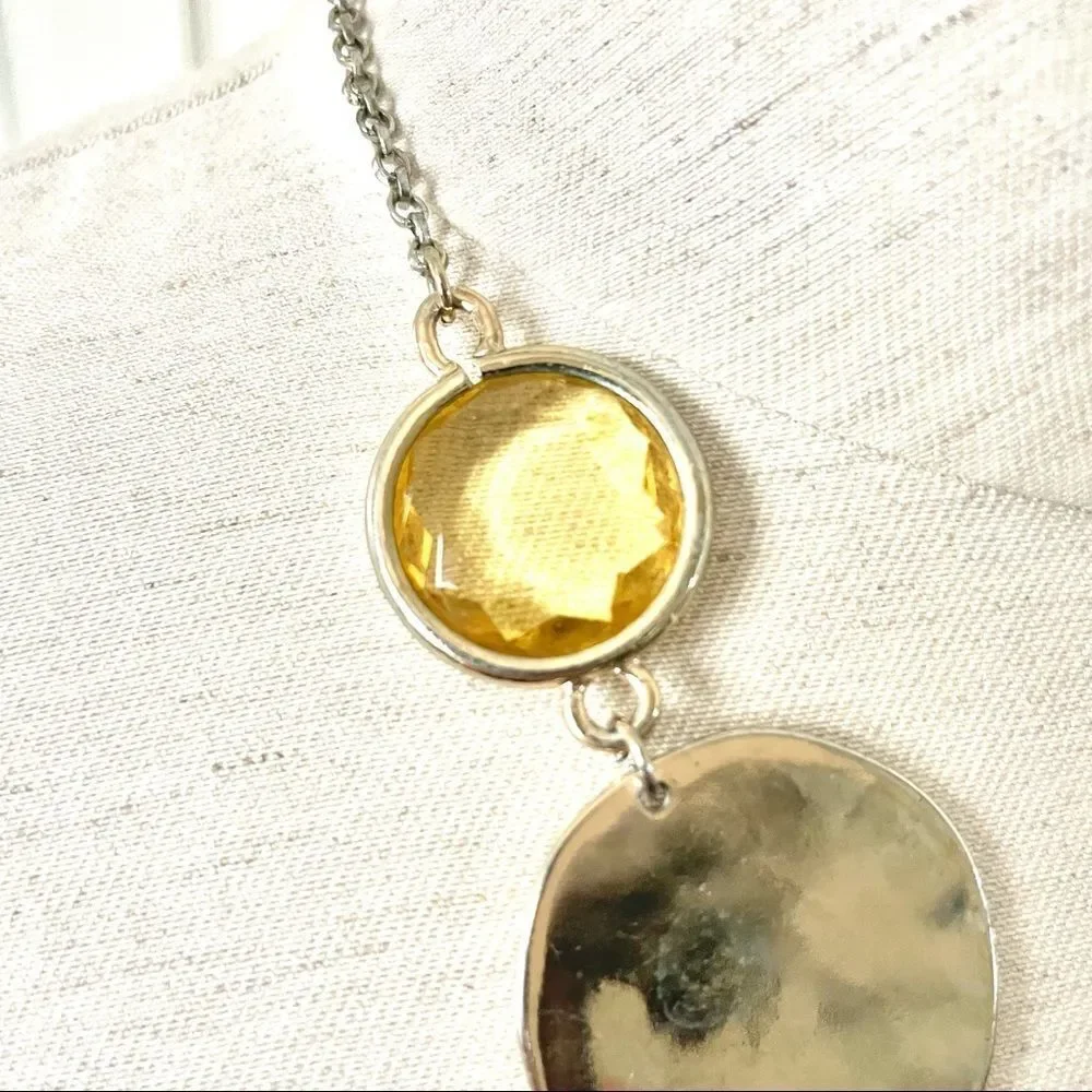 Chico’s gold disc necklace